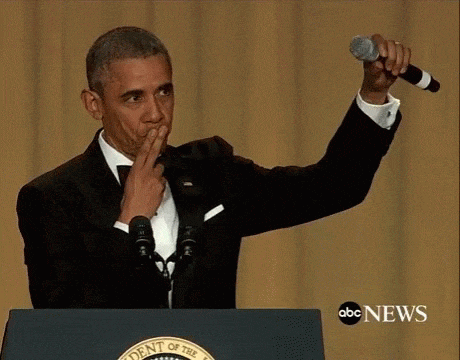 Barack Obama mic drop